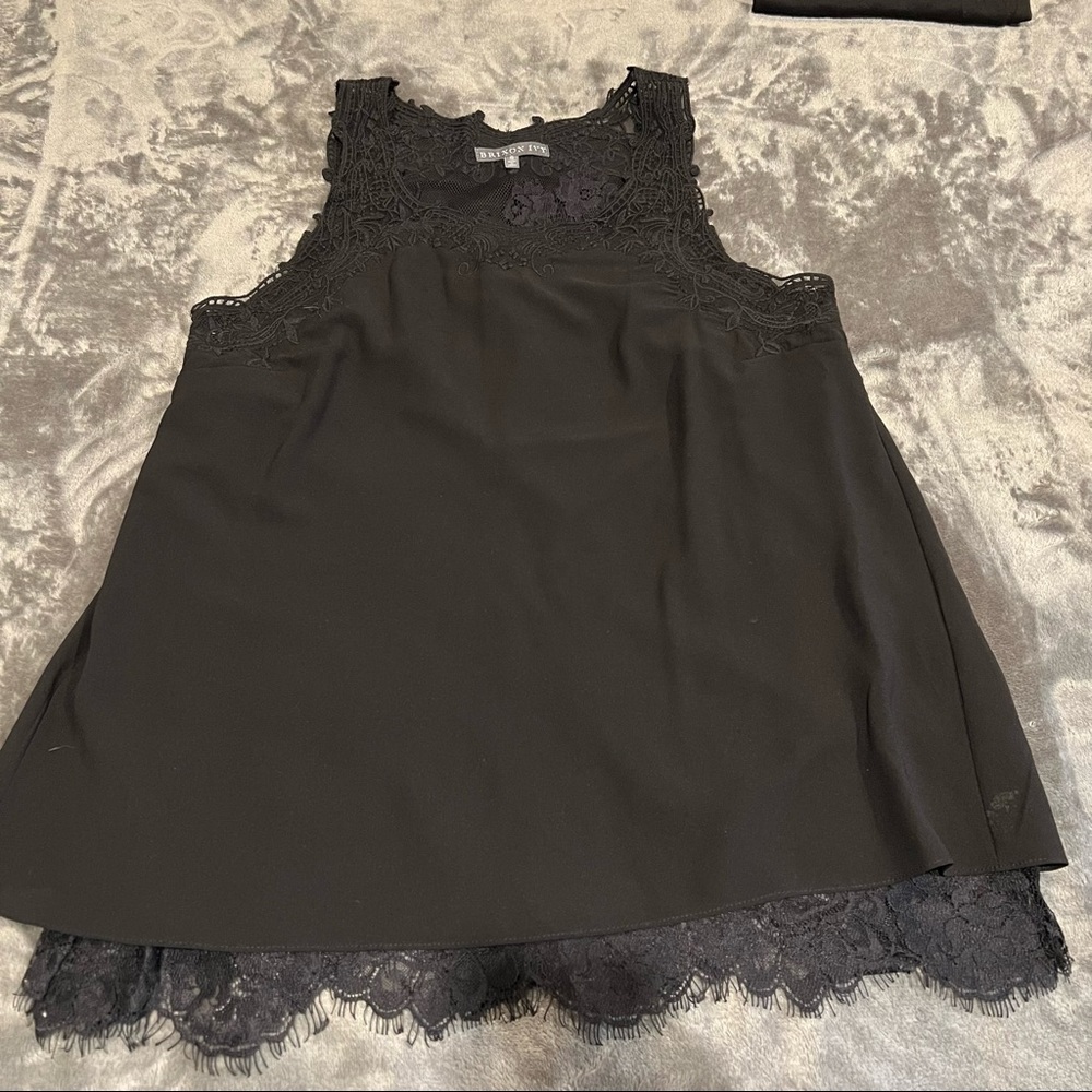 Brixton ivy black dressy blouse